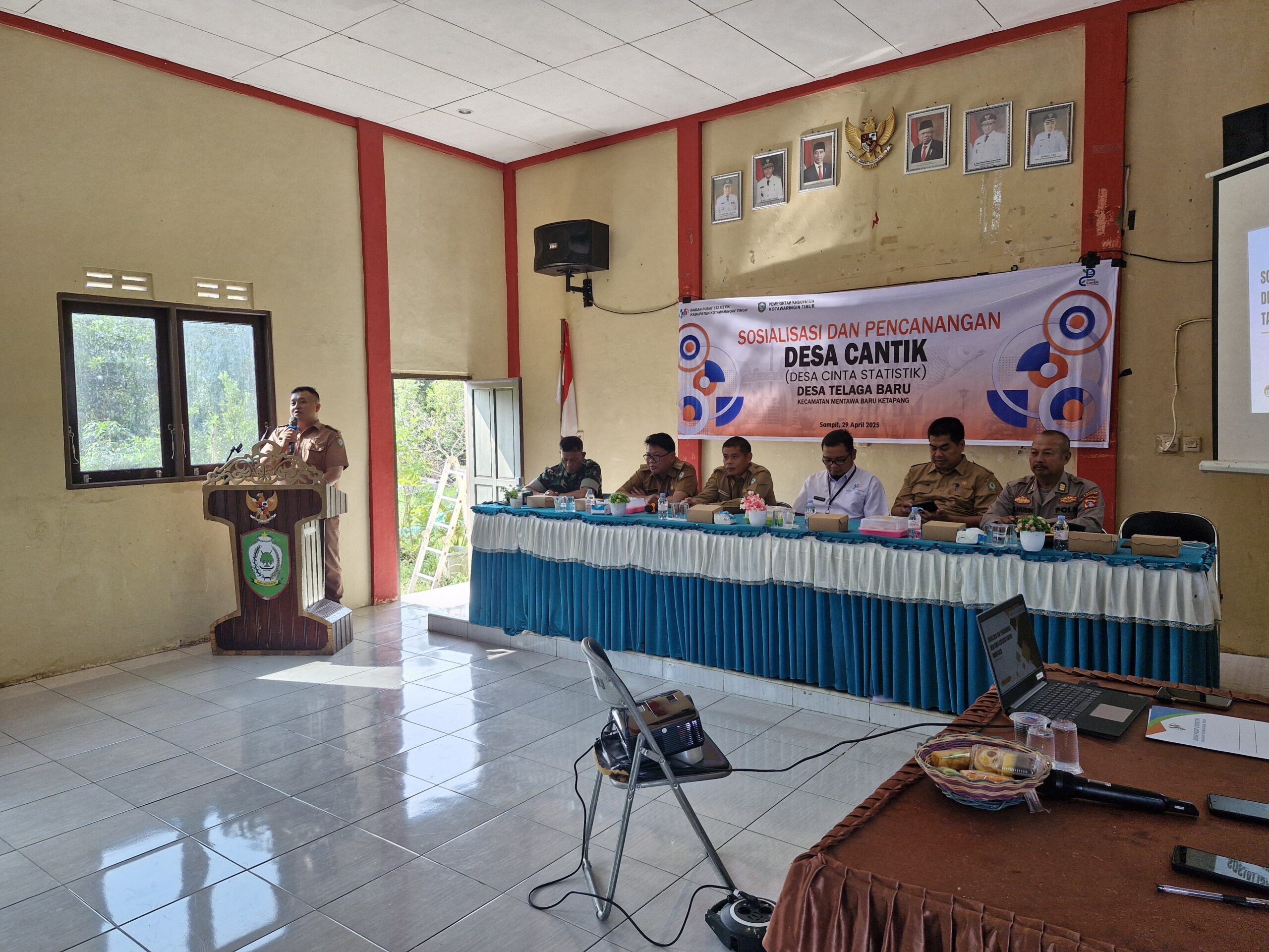 Danramil 1015-03/MB Ketapang Hadiri sosialisasi dan pencanangan Desa Cantik (Cinta Statistik) Tahun 2025