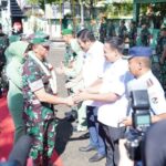 Wakil Bupati Gagarin Sumrambah Menyambut Pangdam V/Brawijaya Dalam Kunjungan Kerjanya di Pacitan.