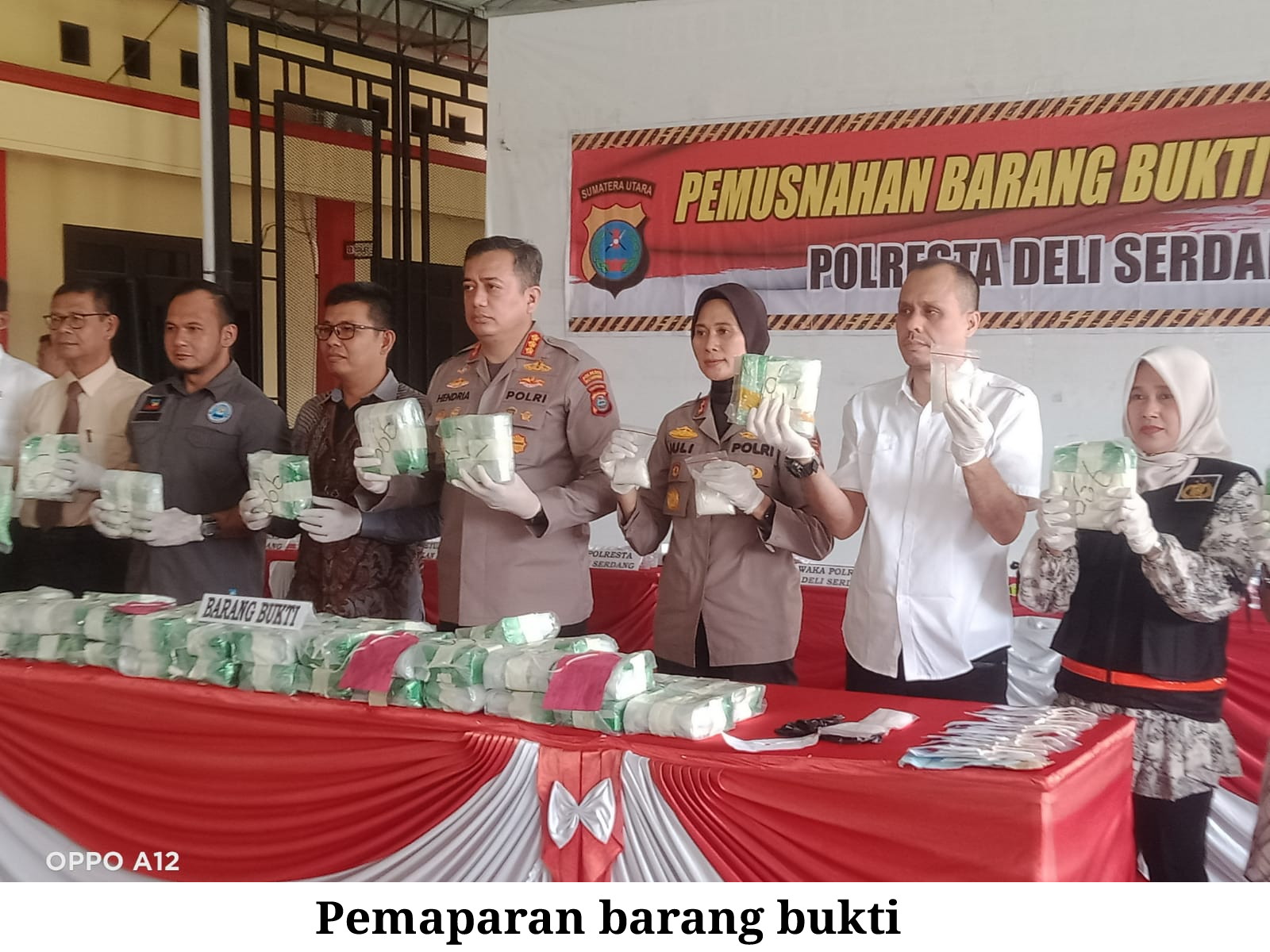 Kapolresta Deli Serdang Pimpin Pemusnahan Barang Bukti Sabu 62.348,57 Gram Dan Ekstasi 15.046 Butir