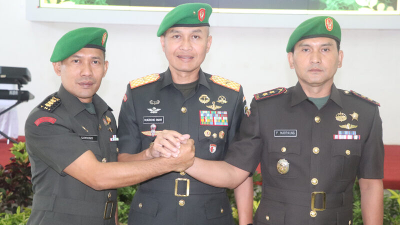 Danrem 051/WKT Pimpin Sertijab Dandim dan Kasi Korem 051/WKT