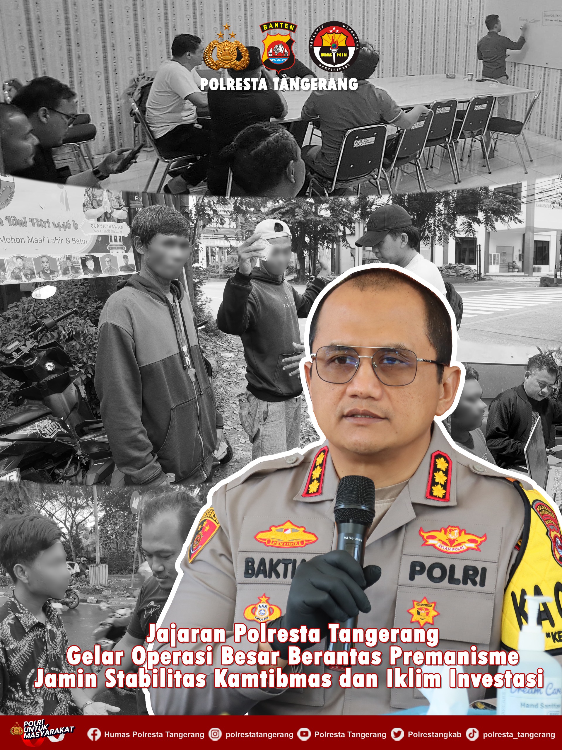 Jajaran Polresta Tangerang Gelar Operasi Besar Berantas Premanisme, Jamin Stabilitas Kamtibmas dan Iklim Investasi