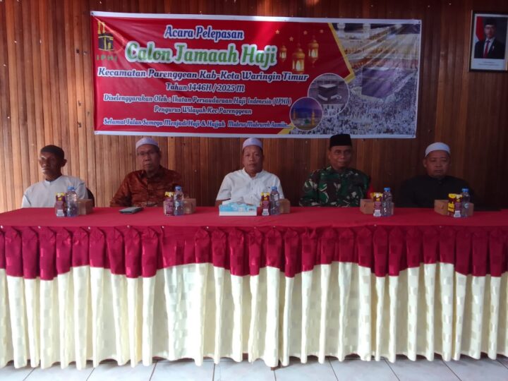 Babinsa Koramil 1015-07/Parenggean Hadiri Kegiatan Pelepasan Calon Jemaah Haji