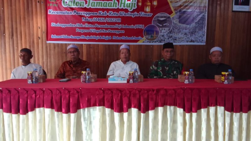 Babinsa Koramil 1015-07/Parenggean Hadiri Kegiatan Pelepasan Calon Jemaah Haji