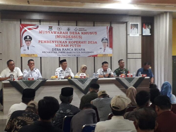 Musyawarah Desa Khusus  Pembentukan Koperasi  Merah Putih di Desa Ranca buaya