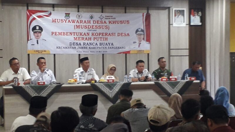 Musyawarah Desa Khusus  Pembentukan Koperasi  Merah Putih di Desa Ranca buaya