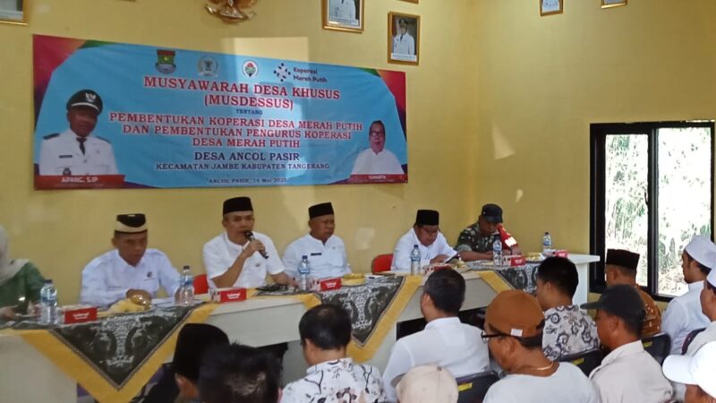 Mengelar Musyawarah Pembentukan Koperasi Desa Merah Putih Desa Pasir Ancol Kecamatan Jambe