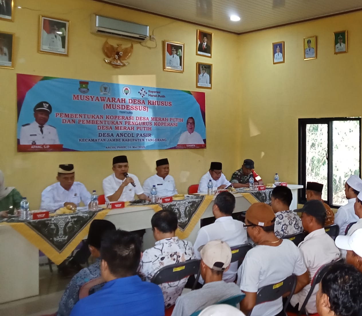 Mengelar Musyawarah Pembentukan Koperasi Desa Merah Putih Desa Ancol Pasir Kecamatan Jambe