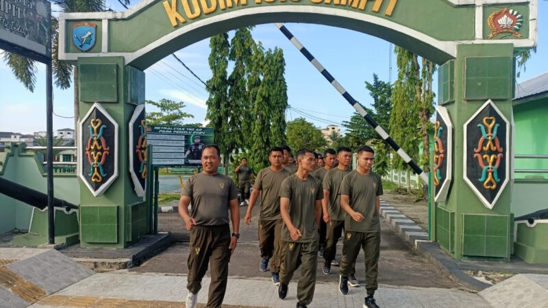 Jum’at Sehat, Personil Kodim 1015/Sampit Laksanakan Olahraga Bersama