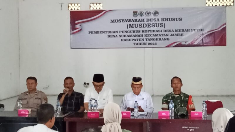 Pembentukan Koperasi Merah Putih Desa Sukamanah Kecamatan Jambe