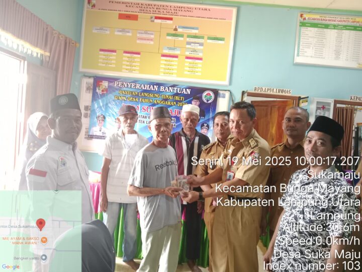 Desa Suka Maju Kecamatan Bunga Mayang Menyalurkan BLT DD tahun 2025