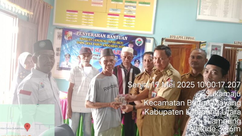 Desa Suka Maju Kecamatan Bunga Mayang Menyalurkan BLT DD tahun 2025