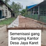 Diduga Kuat Menggunakan Dana Siluman Semenisasi Gang di Samping Kantor Desa Jaya Karet