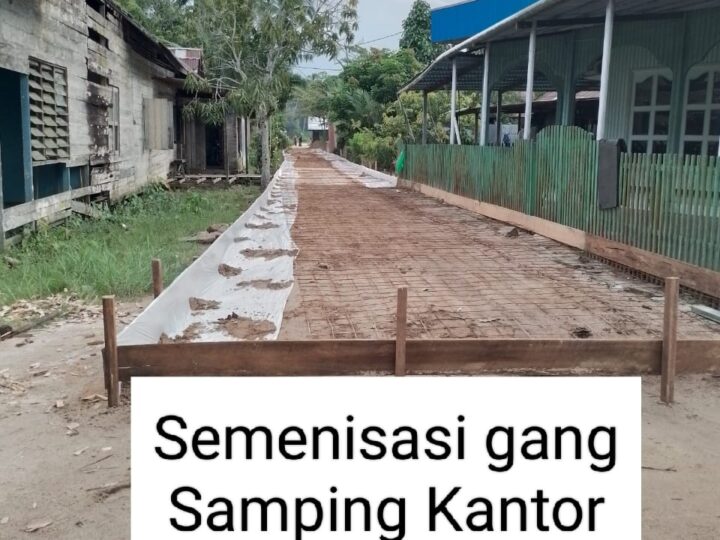 Diduga Kuat Menggunakan Dana Siluman Semenisasi Gang di Samping Kantor Desa Jaya Karet