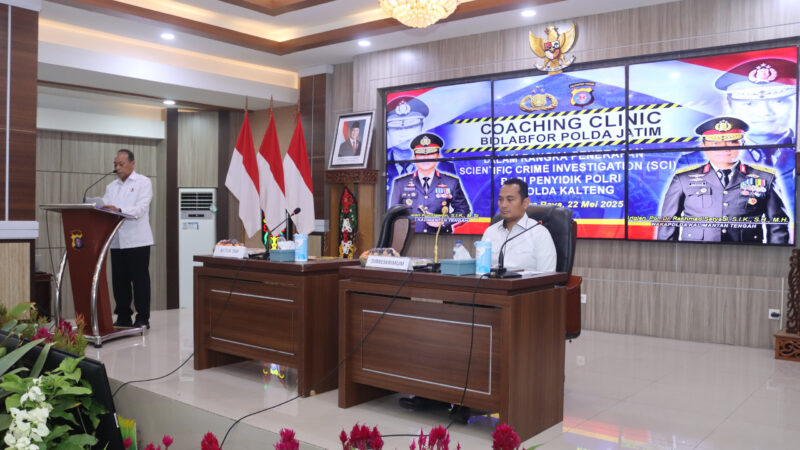 Perdalam Kompetensi Forensik Kepolisian, Bid Labfor Polda Jatim Gelar Coaching Clinic di Polda Kalteng