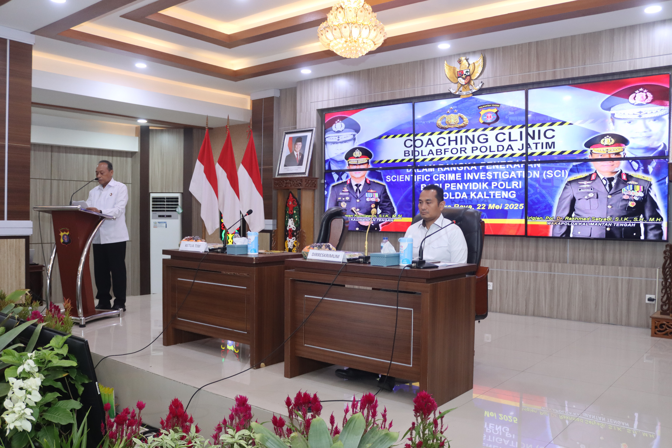 Perdalam Kompetensi Forensik Kepolisian, Bid Labfor Polda Jatim Gelar Coaching Clinic di Polda Kalteng