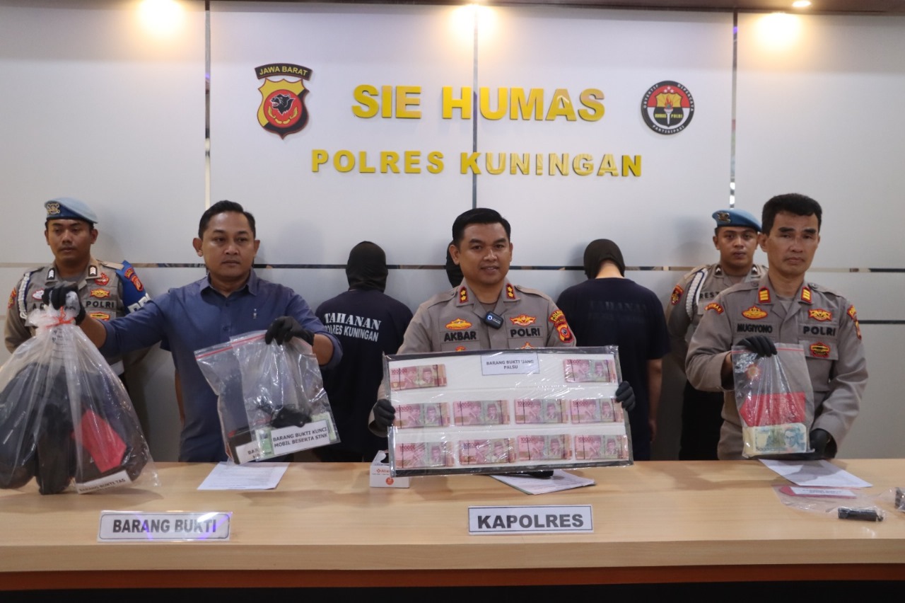 Polres Kuningan Ungkap Kasus Uang Palsu, Empat Tersangka Diamankan