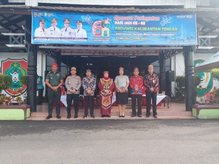 Dandim 1015/Sampit Hadiri Upacara Peringatan Hari Jadi Provinsi Kalteng Ke 68