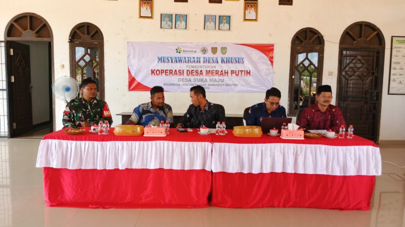 Babinsa Hadiri Sosialisasi Pembentukan Koperasi “Merah Putih”.