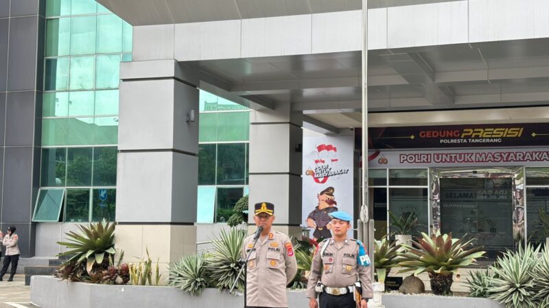 Wakapolresta Tangerang Gelar Apel Pagi, Beri Apresiasi Penertiban Premanisme dan Atribut Ormas