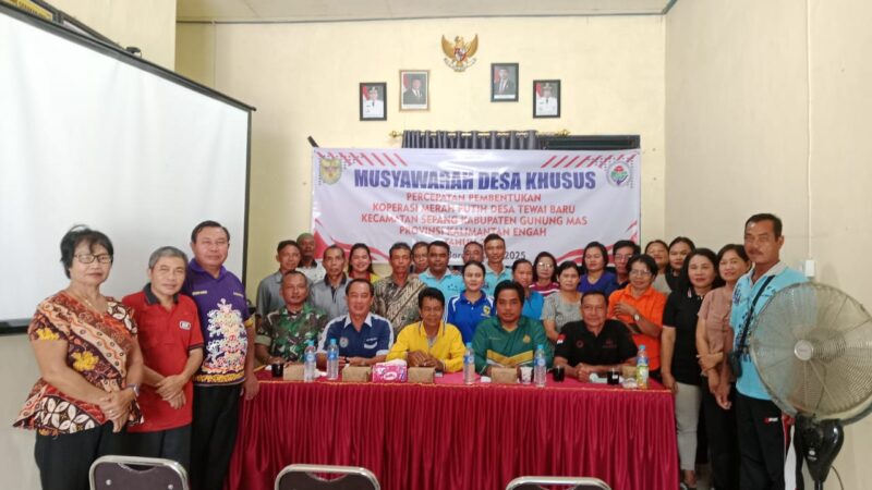 Peran Aktif Koramil Sepang Dalam Pembentukan Pengurus Koperasi Merah Putih di Desa Tewai Baru
