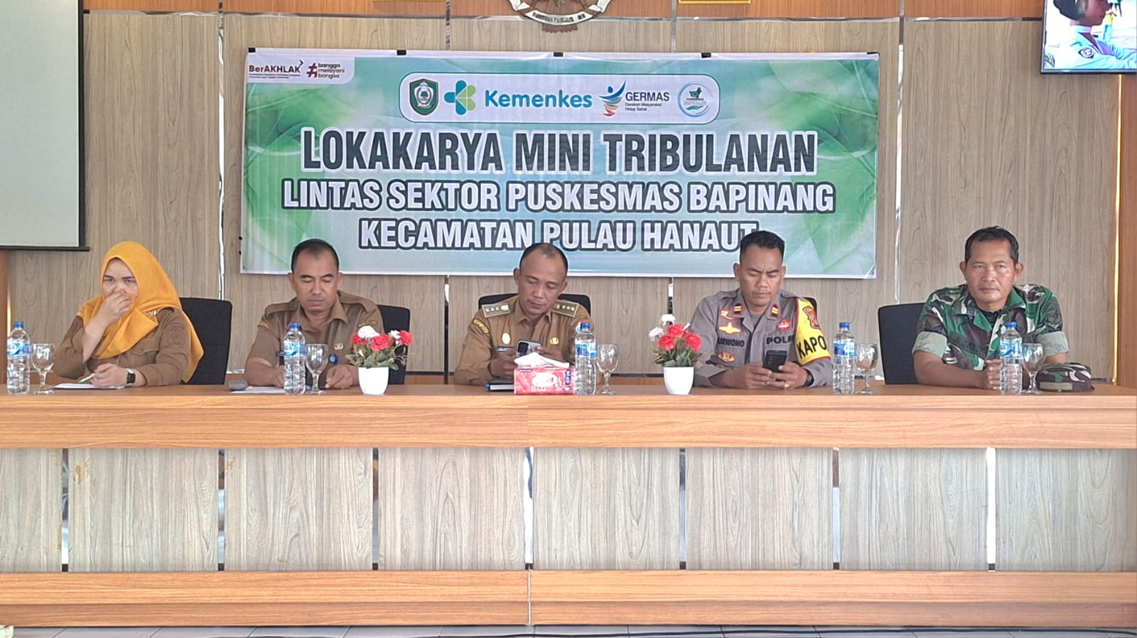 Babinsa Koramil 1015-01/Mentaya Hilir Selatan Hadiri Lokakarya Mini Lintas Sektoral