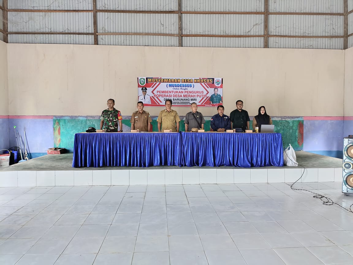 Babinsa Koramil 1015-07/Parenggean Hadiri Sosialisasi Pembentukan Koperasi “Merah Putih”.