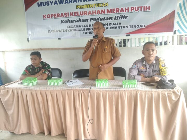 Kelurahan Pegatan Hilir Telah Membentuk Pengurus Koperasi Merah Putih.
