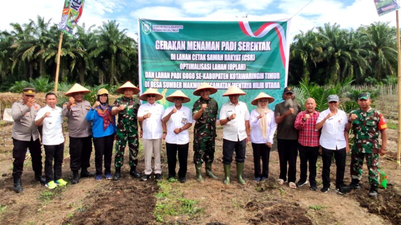 Kodim 1015/Sampit Gelar Gerakan Tanam Padi Gogo, Dukung Swasembada Pangan Nasional
