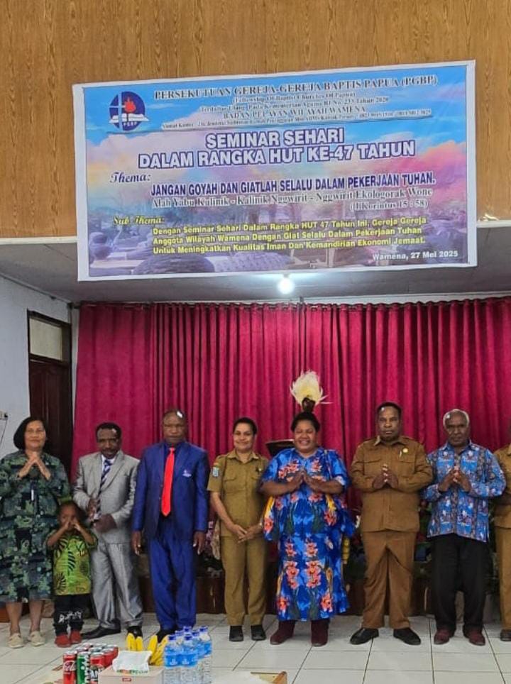 23 Gereja Ikuti Seminar HUT PGBP ke-47, Pemerintah Apresiasi Peran Gereja di Wamena
