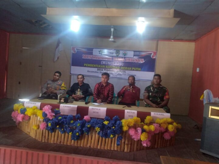 Babinsa Koramil 1015-13/Seruyan Hulu Dampingi Pembentukan Koperasi Merah Putih di Desa Tumbang Manjul