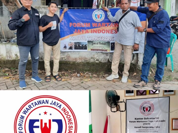 Jumat Berkah, Kasie Sosial FWJI Tangerang Kota Berikan Bantuan Kantor Sekretariat