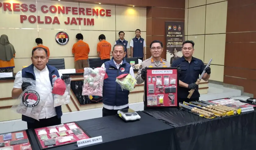 Peredaran Narkoba Jaringan Malaysia Dibongkar Polda Jatim, Modus Kirim Sabu Pakai Shock Breaker