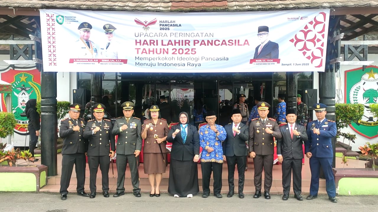 Komandan Kodim 1015/Sampit Hadiri Upacara Peringatan Hari Lahir Pancasila Tahun 2025