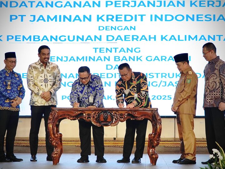 Jamkrindo dan BPD Kalbar Teken Kerja Sama Penjaminan Bank Garansi dan Kredit Konstruksi