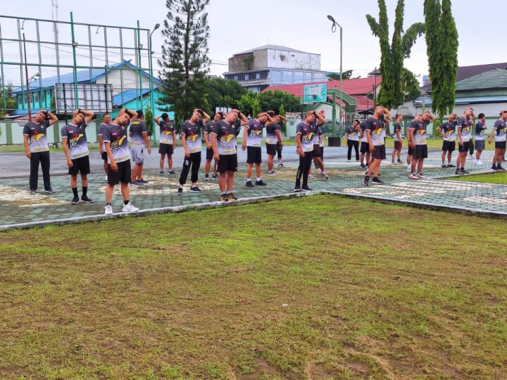 Jaga Kebugaran, Personil Kodim 1015/Sampit Laksanakan Olahraga Bersama