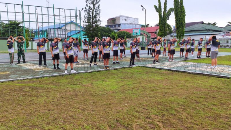 Jaga Kebugaran, Personil Kodim 1015/Sampit Laksanakan Olahraga Bersama