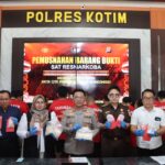 Pemusnahan 1,1 Kg Narkotika Jenis Sabu, Polres Kotim Komitmen berantas Narkoba.