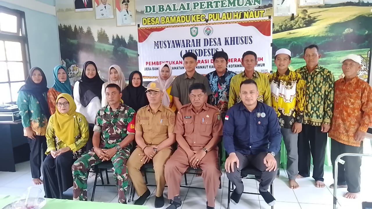 Babinsa Koramil 1015-01/Mentaya Hilir Selatan Hadiri Musdesus Pembentukan Koperasi Merah Putih