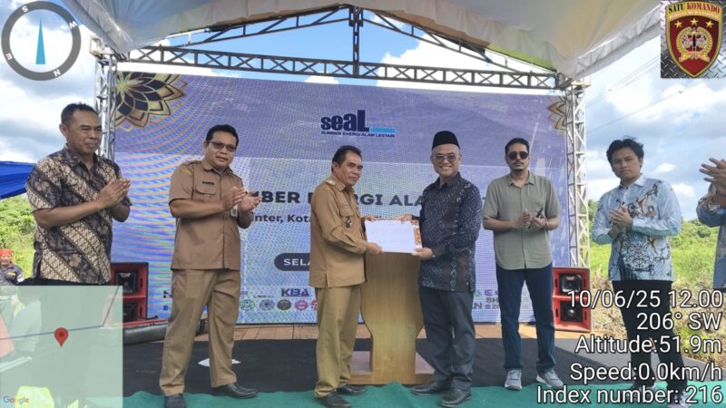 Peresmian JT PT. SEAL dan Penyerahan CSR di Desa Lubuk Bunter Kecamatan Cempaga Kotawaringin Timur.