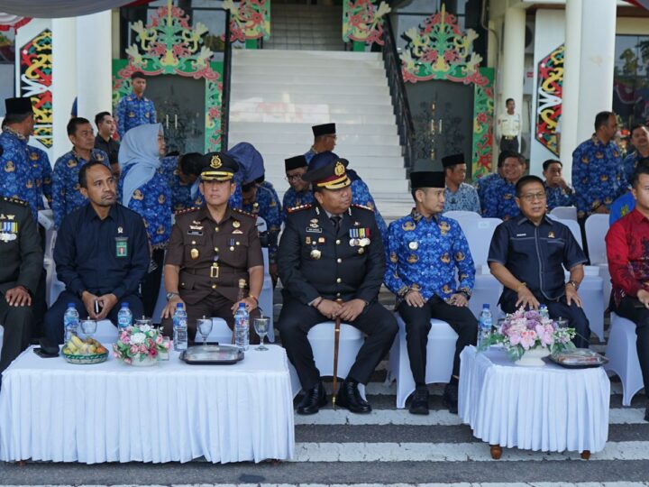 Kasdim 1016/Plk Hadiri Upacara Peringatan Hari Jadi Ke-60 Pemerintah Kota Palangka Raya Tahun 2025