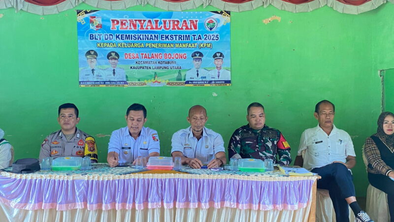 Desa Talang Bojong Kecamatan Kota Bumi Menyalurkan BLT DD Tahun 2025