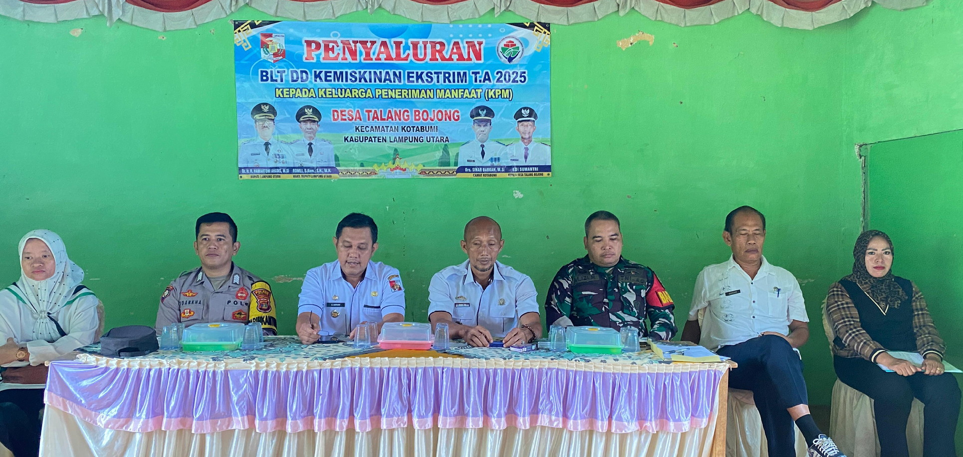 Desa Talang Bojong Kecamatan Kota Bumi Menyalurkan BLT DD Tahun 2025