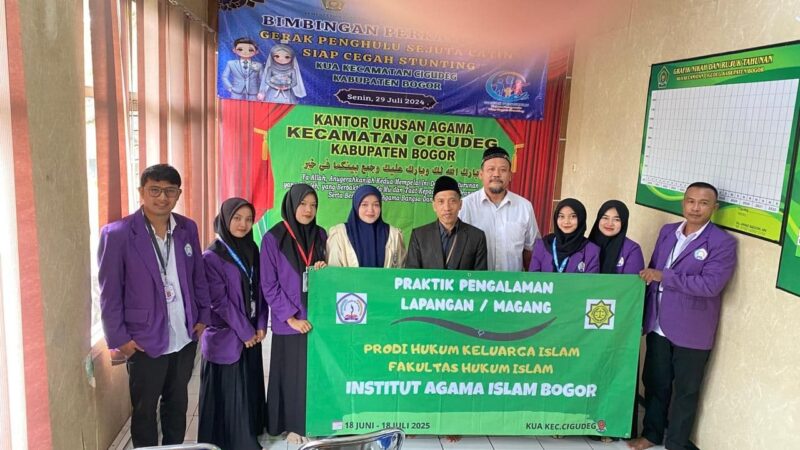 Mahasiswa Hukum Keluarga Islam Semester 6 Institut Agama Islam Bogor, Adakan Praktek Pengalaman Lapangan di Kantor Urusan Agama Kec.Cigudeg