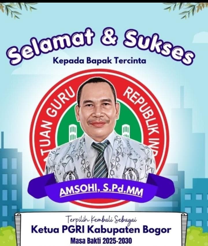 Menang Telak..! Amsohi Kembali Nahkodai PGRI Kabupaten Bogor 2025–2030