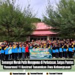 Semangat Merah Putih Menggema di Perbatasan, Satgas Pamtas Yonarmed 11 Kostrad Tanamkan Jiwa Kebangsaan