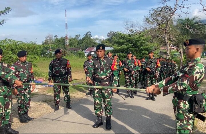 Serah Terima Satgas Pamtas RI-Malaysia Sektor Barat Yonkav 12/BC