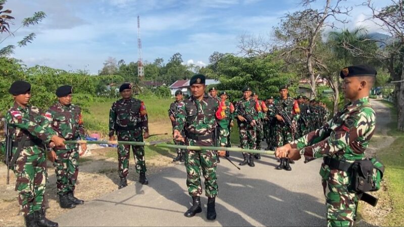 Serah Terima Satgas Pamtas RI-Malaysia Sektor Barat Yonkav 12/BC