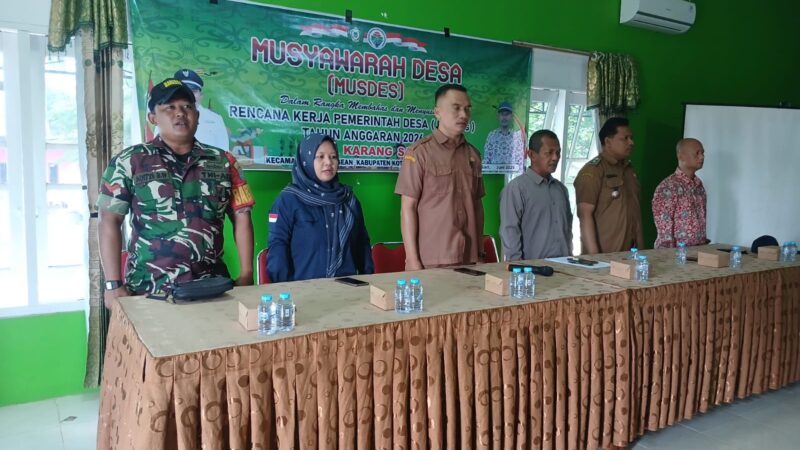 Babinsa Koramil 1015-07/Parenggean Hadiri Rapat Musdes Dalam Rangka Penyusunan RKP Desa Tahun 2026.