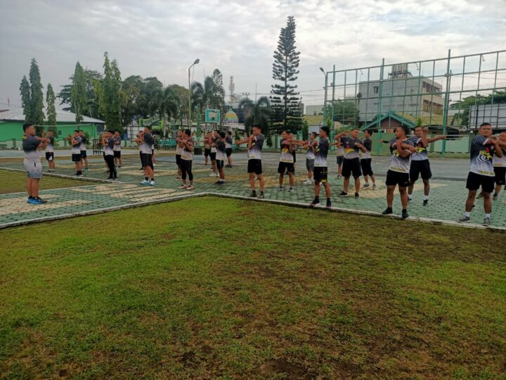 Jaga Kebugaran Personil, Kodim 1015/Sampit Laksanakan Olahraga Bersama