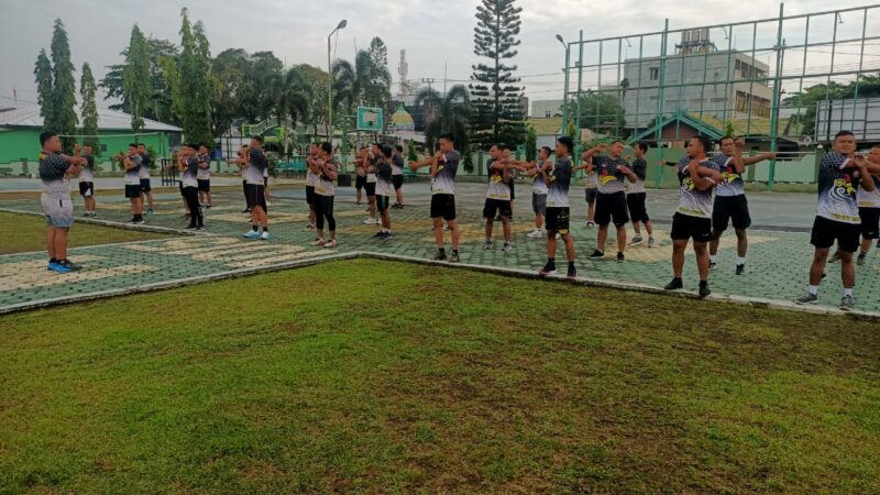 Jaga Kebugaran Personil, Kodim 1015/Sampit Laksanakan Olahraga Bersama